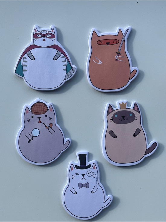 None Other - Cats Sticky Note set 100 Pcs (5) Pads